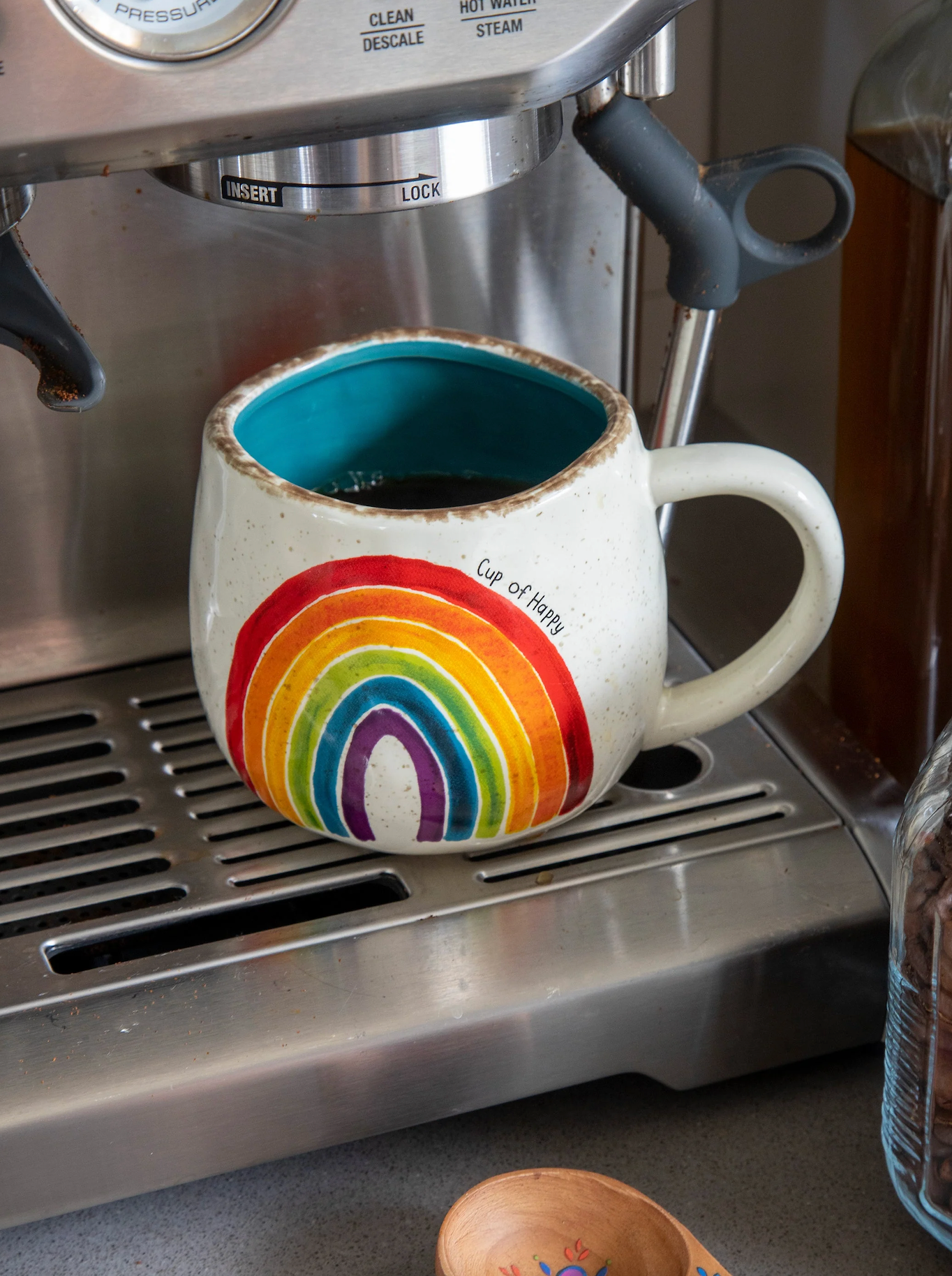 Artisan Rainbow Coffee Mug - Cup of Happy