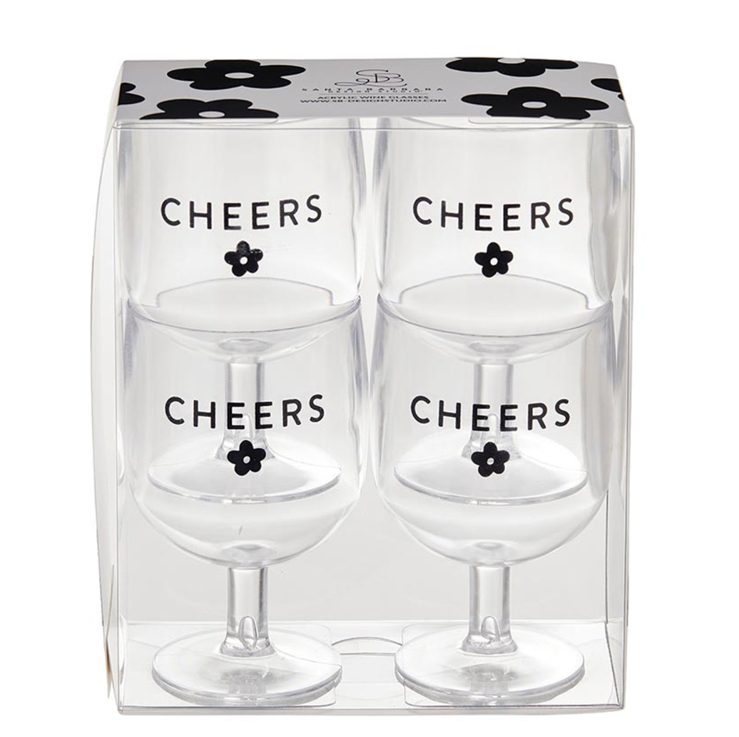 Stack Wine Glass -Cheers