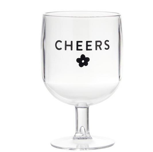 Stack Wine Glass -Cheers