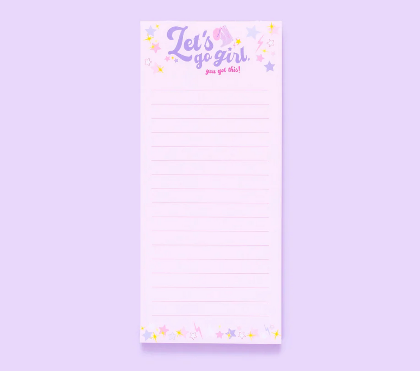 Let's Go Girl Skinny List Pad