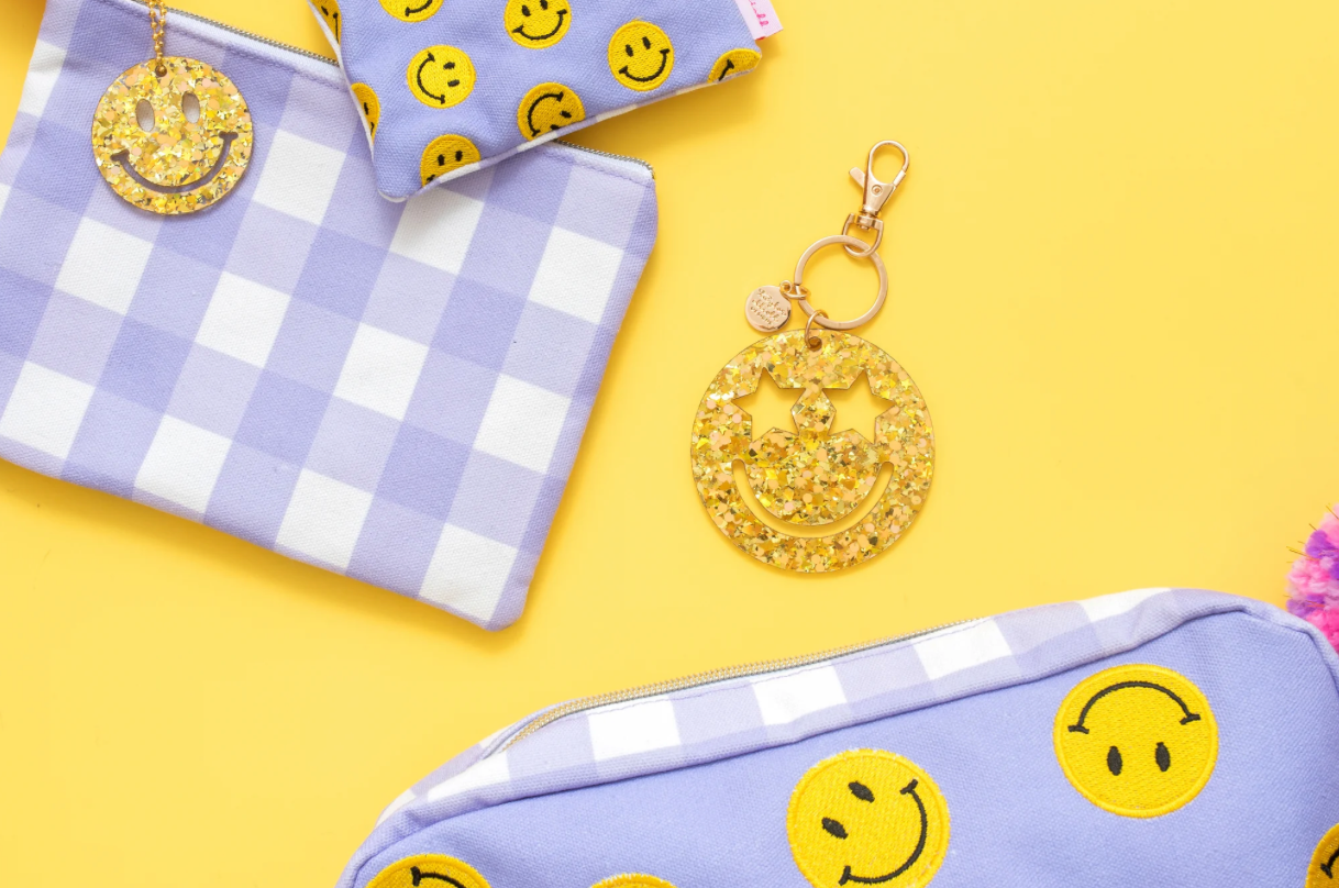 Smiley Stars Confetti Keychain