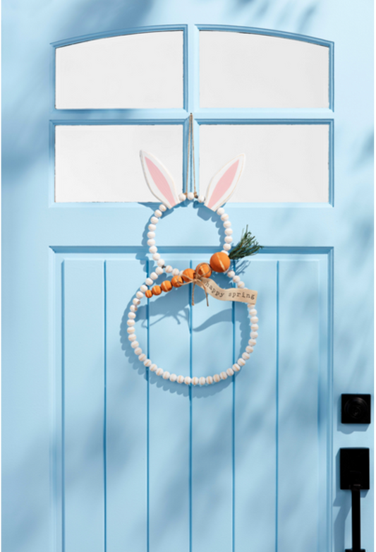 BEADED BUNNY DOOR HANGER