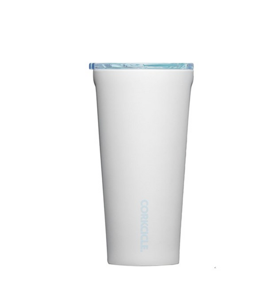 TUMBLER - 16OZ CERAMIC WHITE / POWDER BLUE