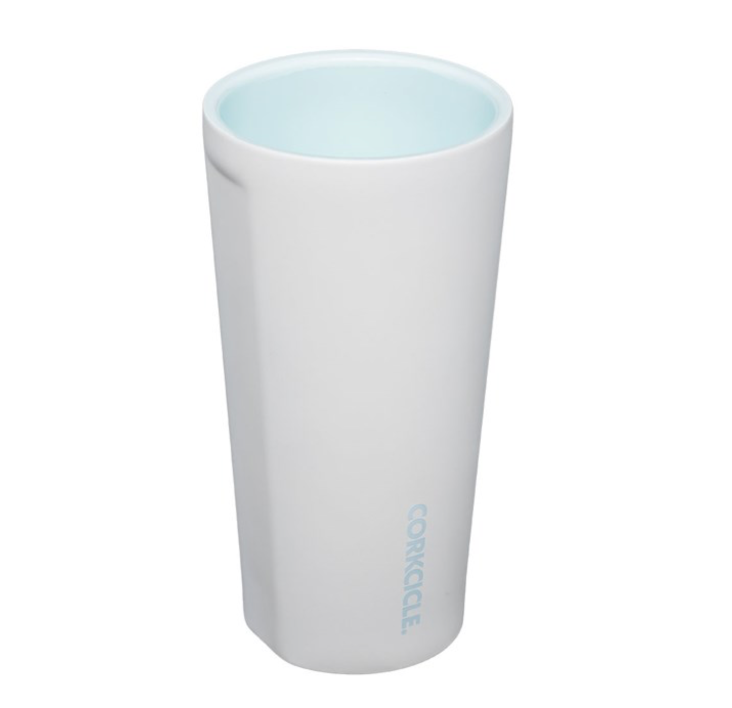 TUMBLER - 16OZ CERAMIC WHITE / POWDER BLUE