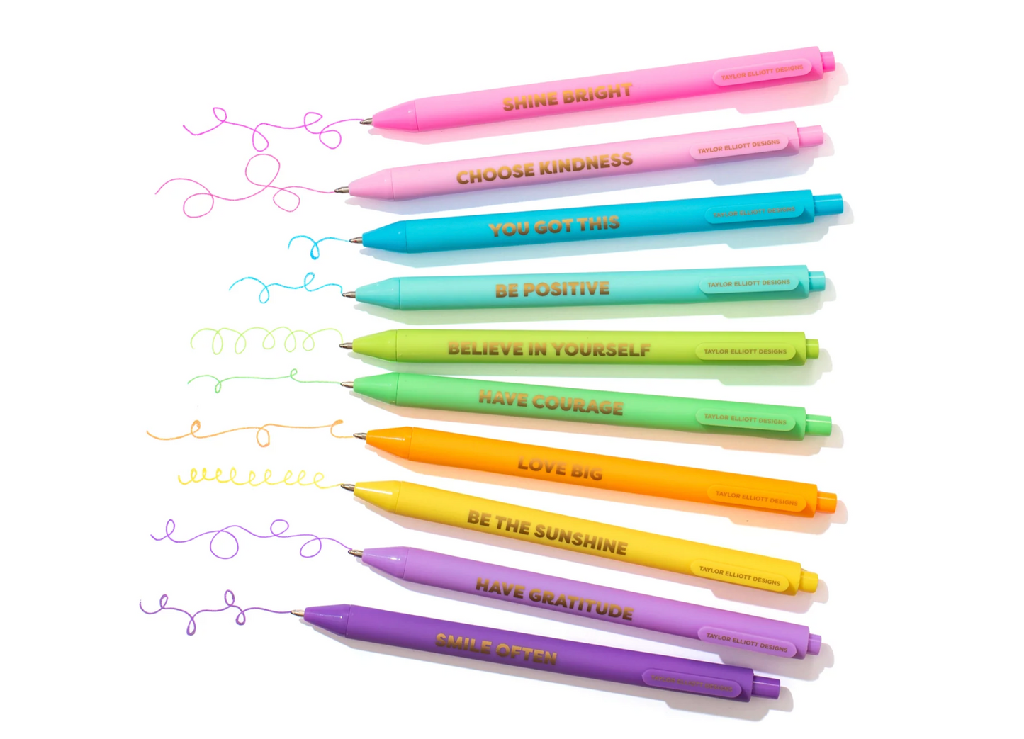 Set of 10 Colored Gel Pens