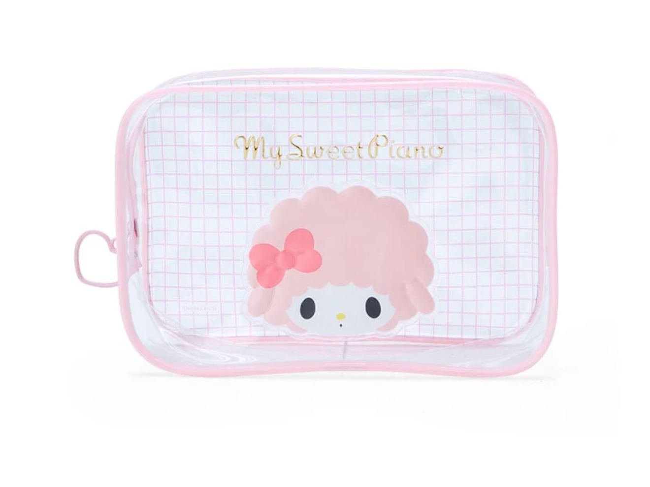 My Sweet Piano Clear Grid Zipper Pouch