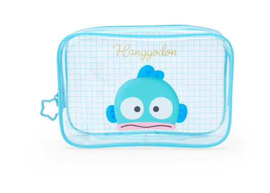 Hangyodon Clear Grid Zipper Pouch