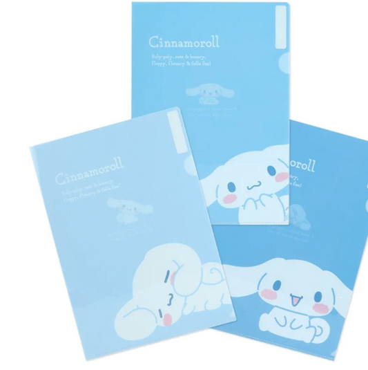 Cinnamoroll Expressions 3-pc Clear File Folder Set