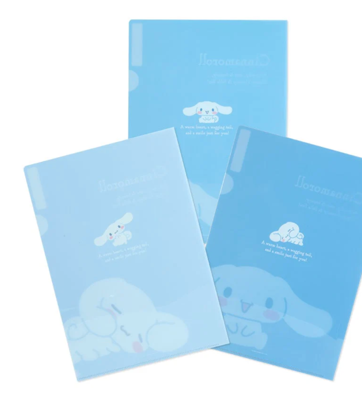 Cinnamoroll Expressions 3-pc Clear File Folder Set