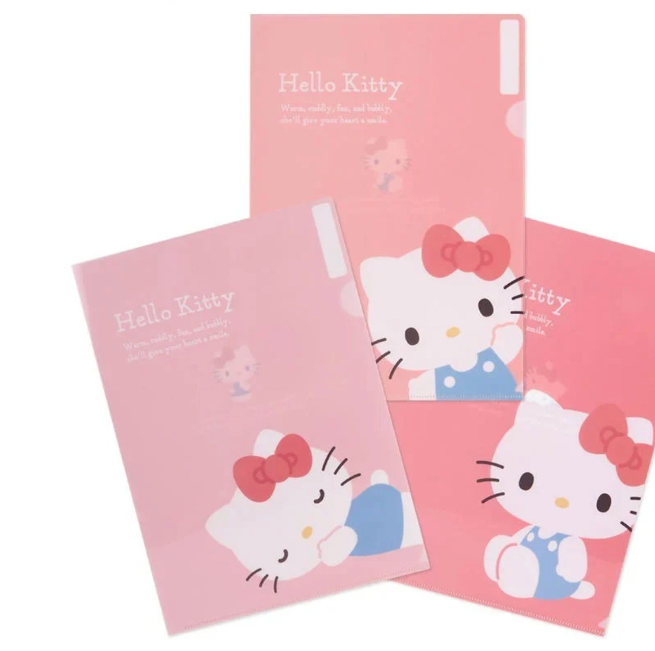 Hello Kitty Expressions 3-pc Clear File Folder Set