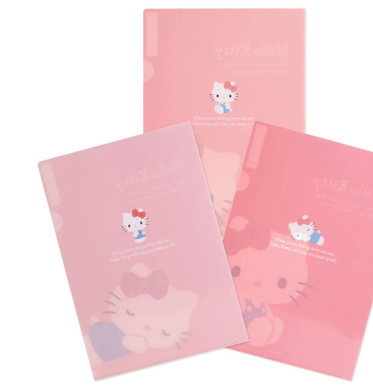 Hello Kitty Expressions 3-pc Clear File Folder Set