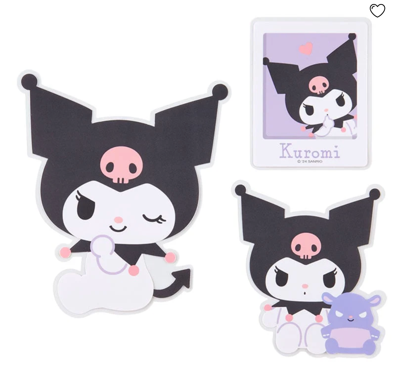 Kuromi 3-pc Dress Your Tech Sticker Set