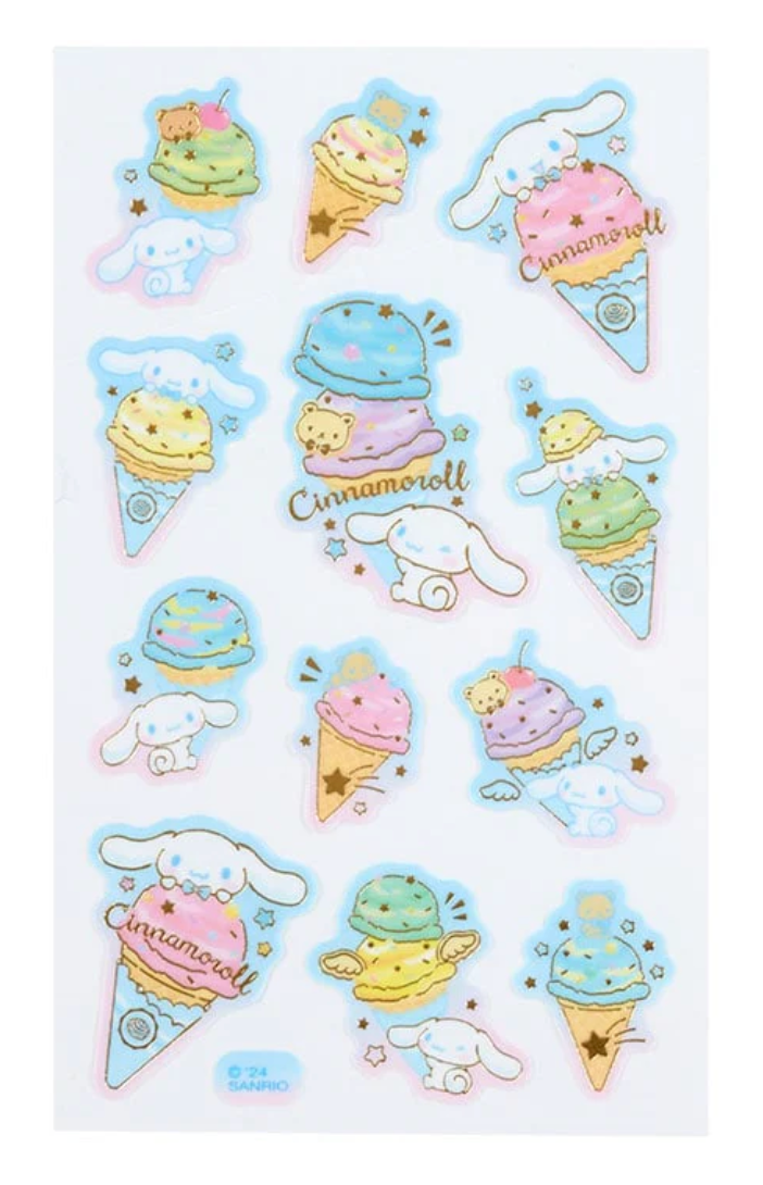 Cinnamoroll Sticker Sheet (Ice Cream Party Series)