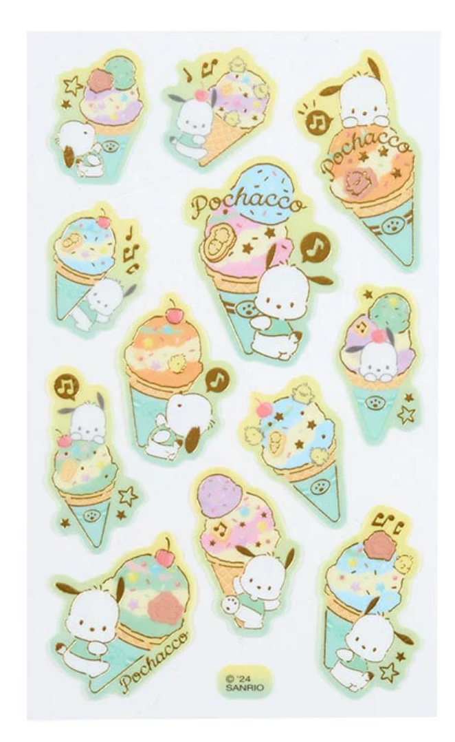 Pochacco Sticker Sheet (Ice Cream Party Series)