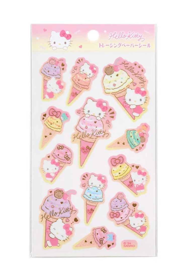 Hello Kitty Sticker Sheet (Ice Cream Party Series)