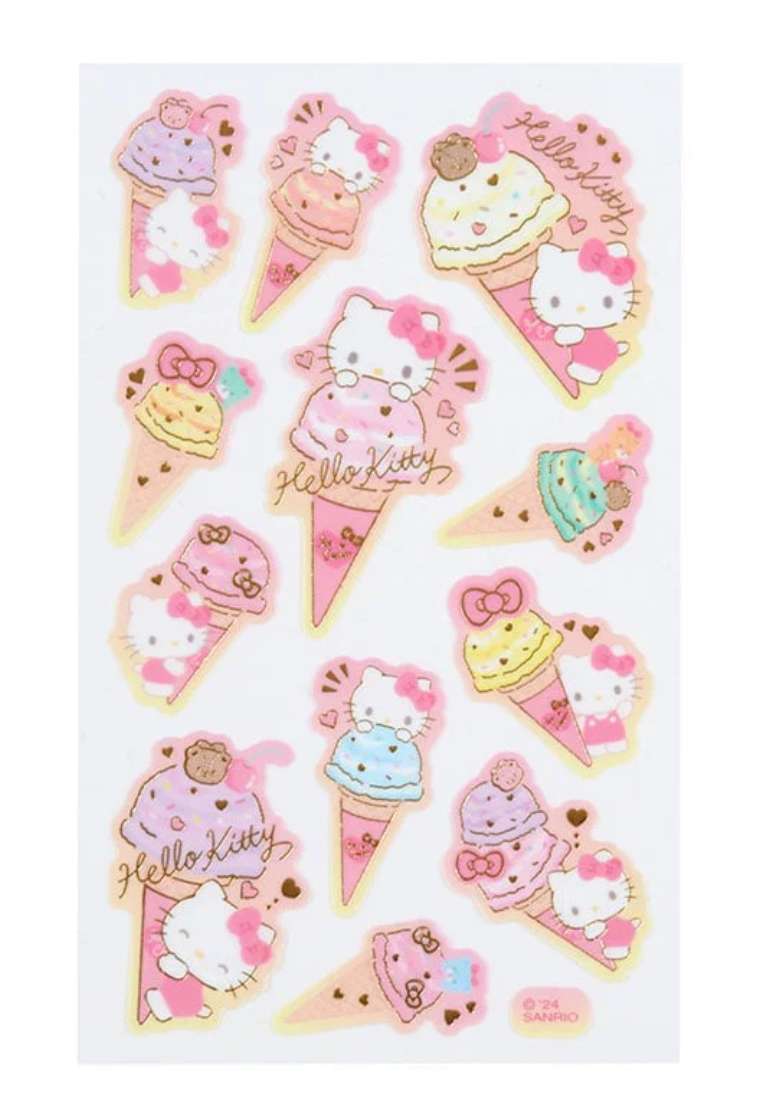 Hello Kitty Sticker Sheet (Ice Cream Party Series)