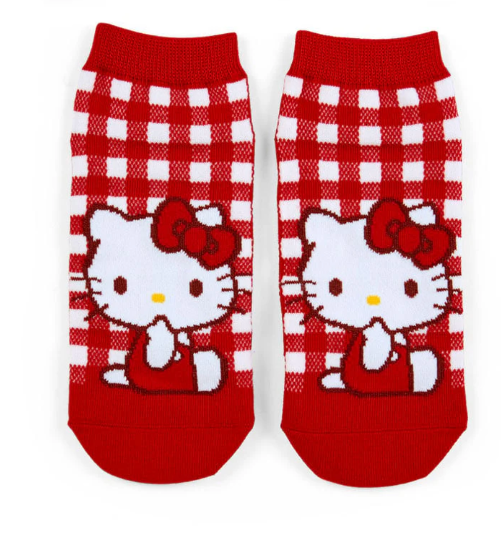 Hello Kitty Checkered Ankle Socks