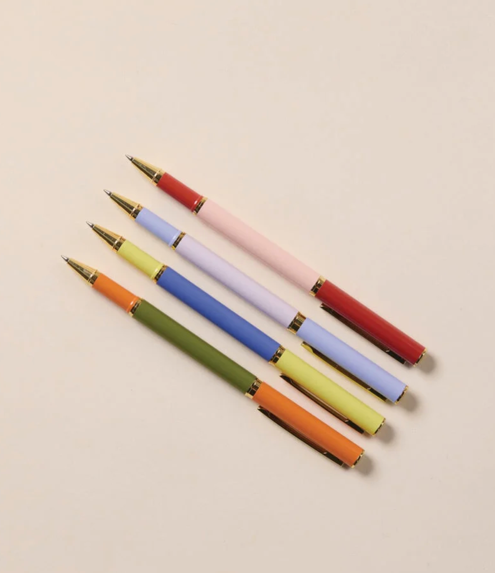 Color Block Pens - Cobalt + Army Green