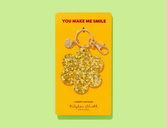Flower Confetti Keychain