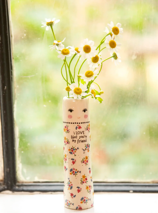 Folk Friend Bud Vase I Love Friend
