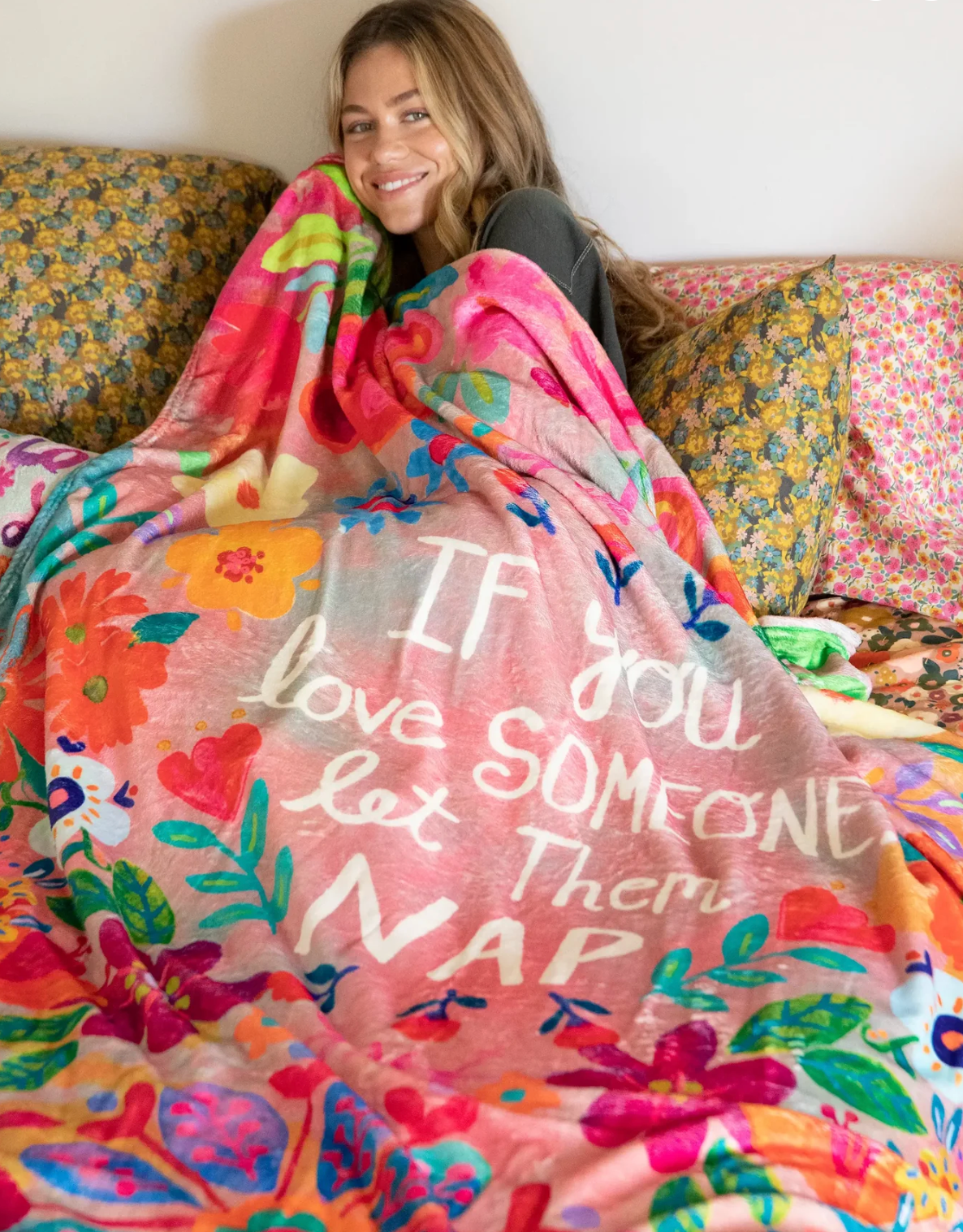 Double-Sided Cozy Throw Blanket -  Let Them Nap