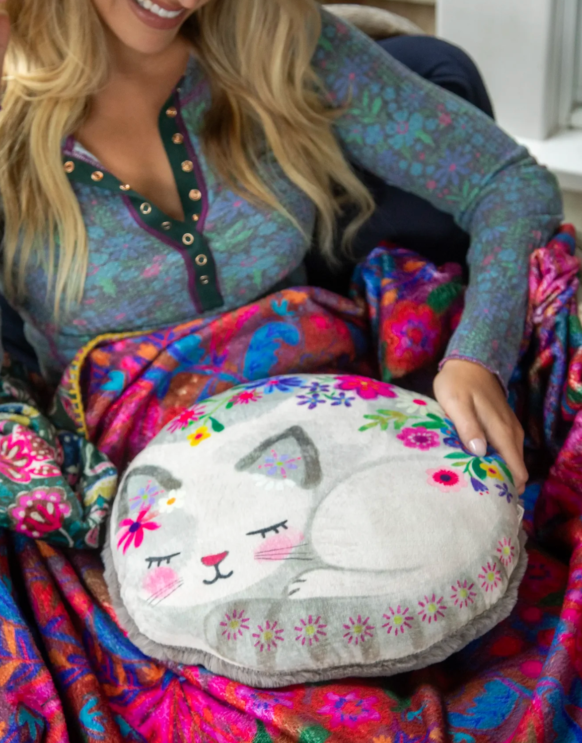 Cozy Weighted Pillow - CAT