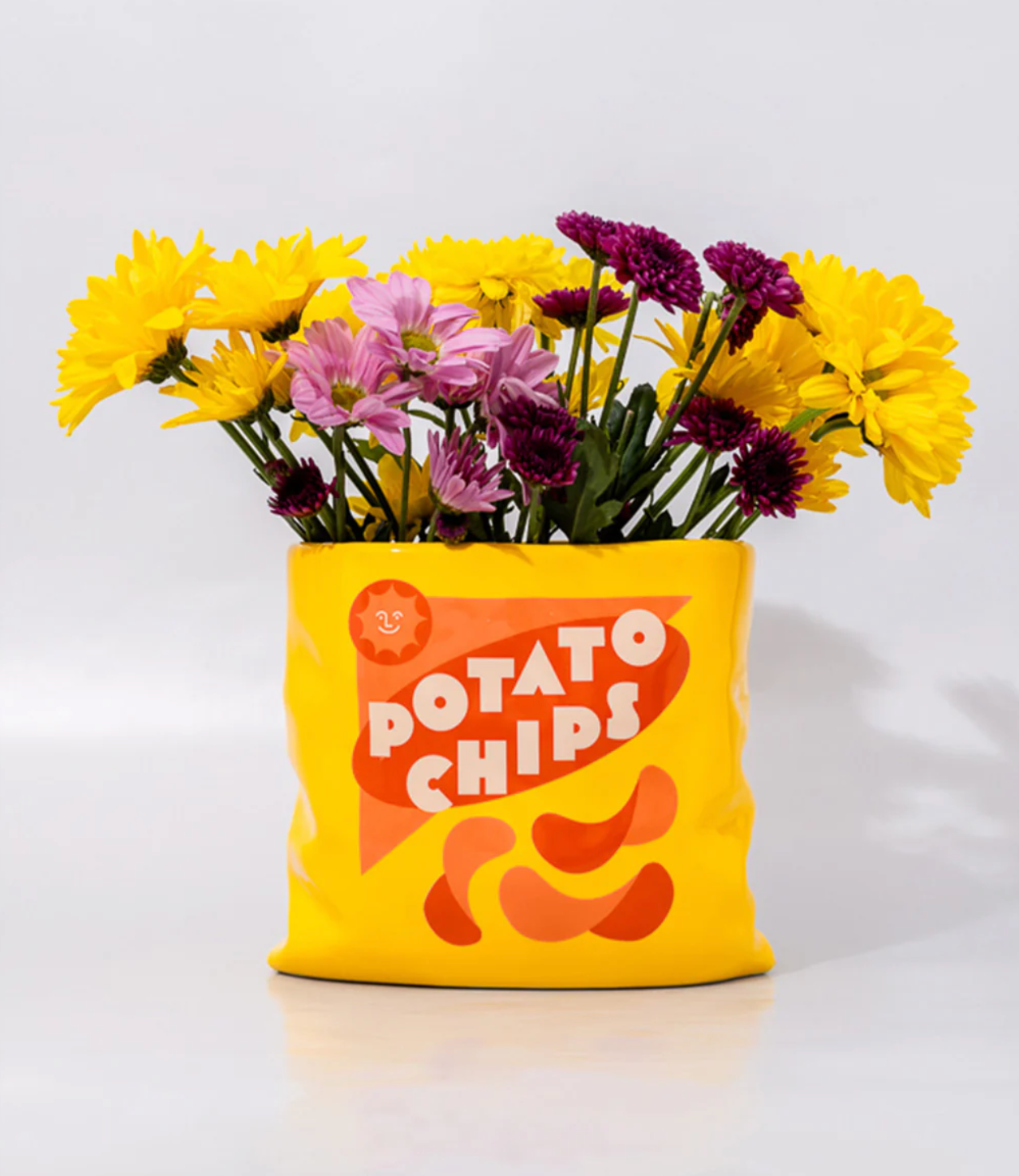 POTATO CHIPS CERAMIC VASE