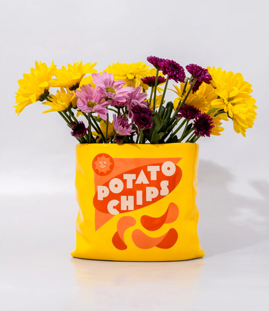 POTATO CHIPS CERAMIC VASE