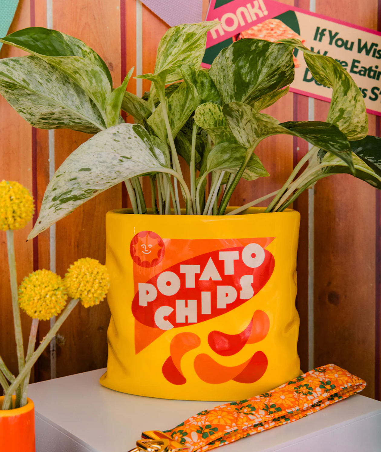 POTATO CHIPS CERAMIC VASE