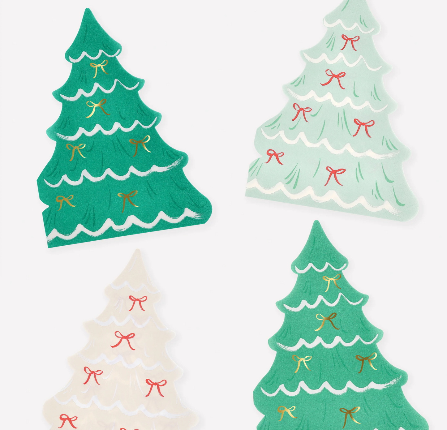 Christmas Tree With Bows Napkin
