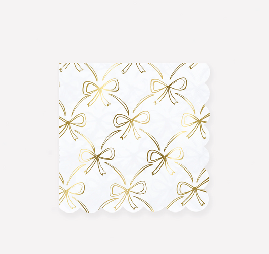 Gold Bow Small Napkins