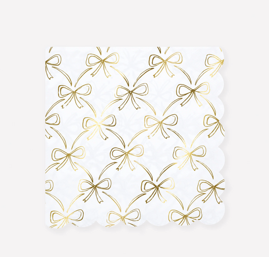 Gold Bow Large Napkins
