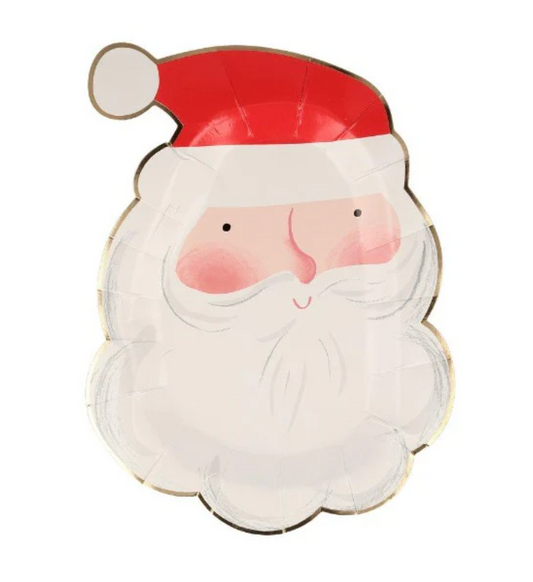 Jolly Santa Christmas Paper Plates