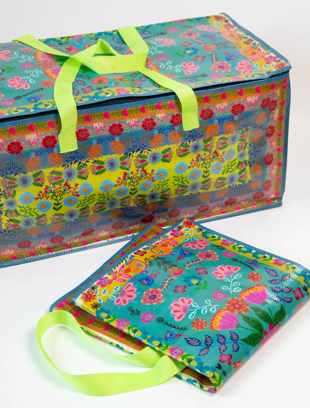 Better Than A Box Packing Tote Set - Teal Borders