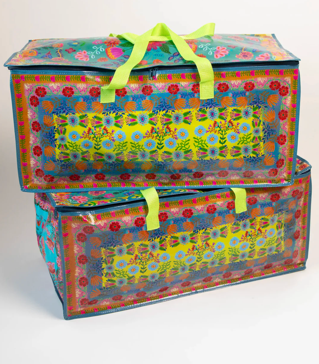 Better Than A Box Packing Tote Set - Teal Borders