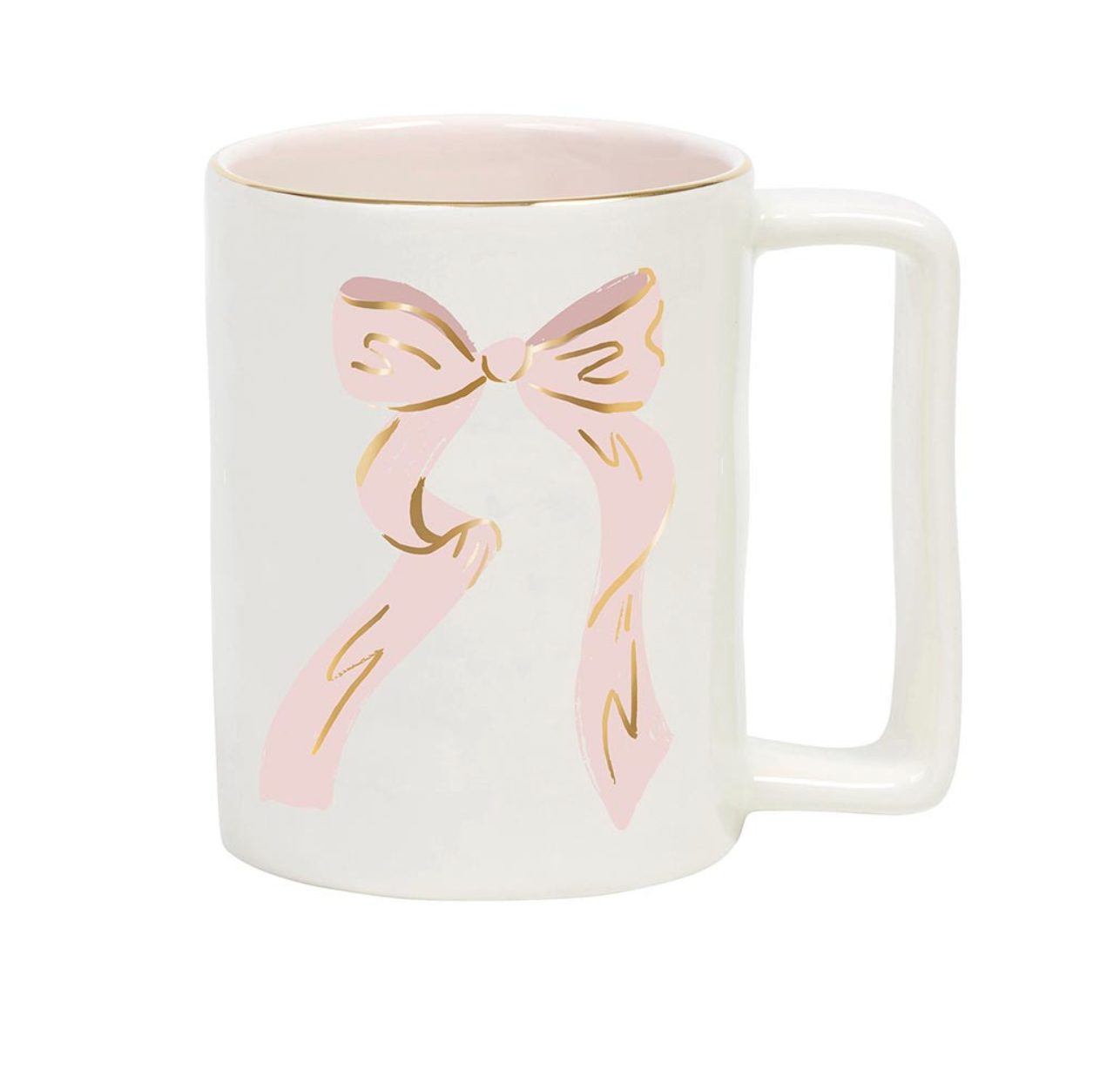 Gold Foil Mug - Pink Bow