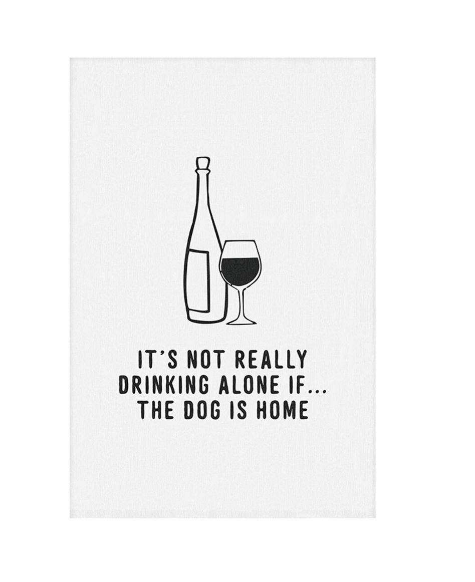 Drinks With Dog Tea Towel