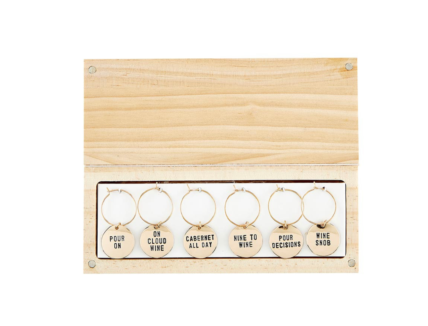 Wine Tasting Daily-Gold Wine Charms