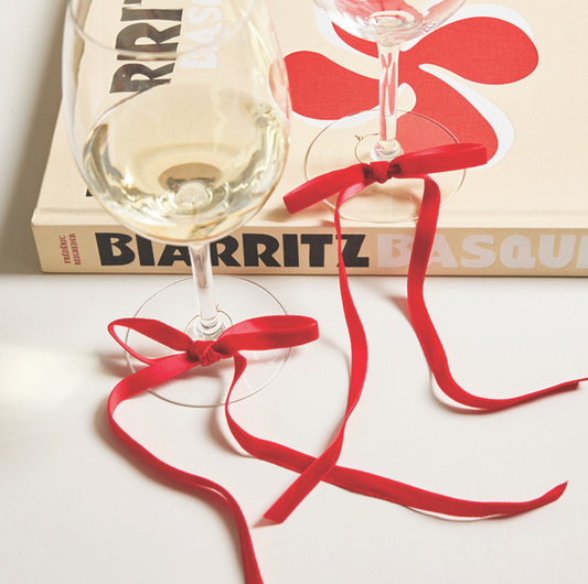 Velvet Bow Wine Charm