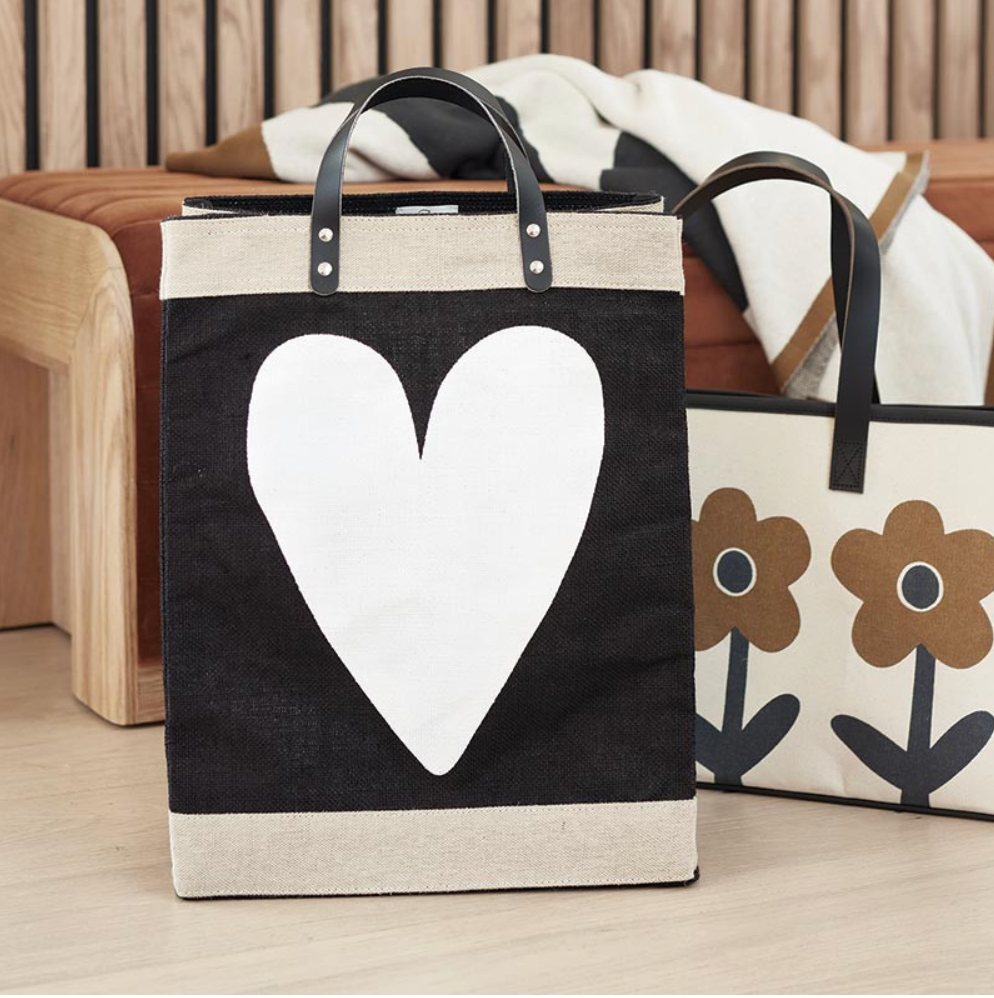 White Heart Tote