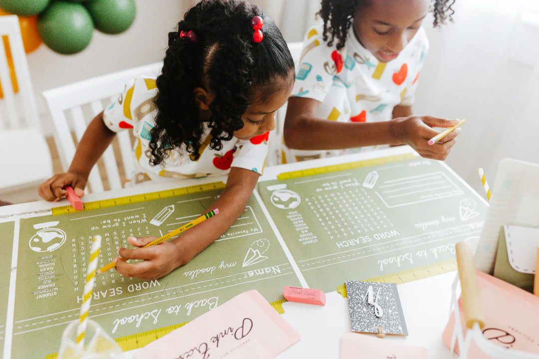 BACK TO SCHOOL GREEN CHALKBOARD PLACEMAT