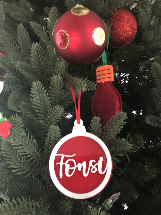 Christmas Ornament Name Cutout