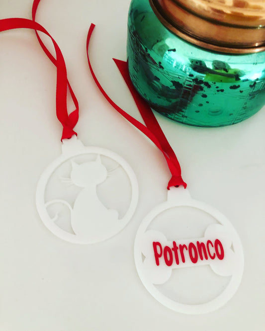 Christmas Ornament "cat & dog"