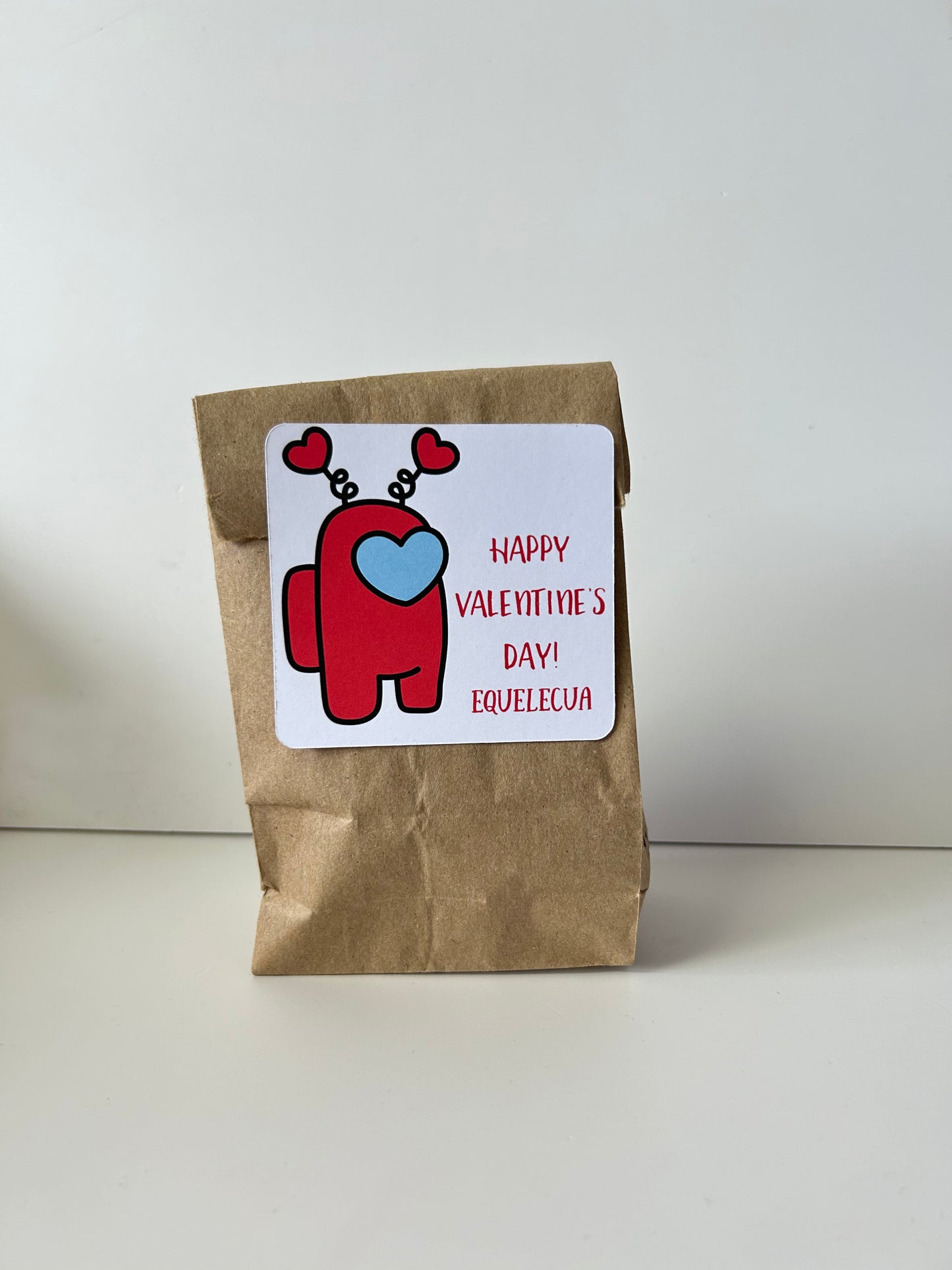 Valentine's Day Candy Bag + label