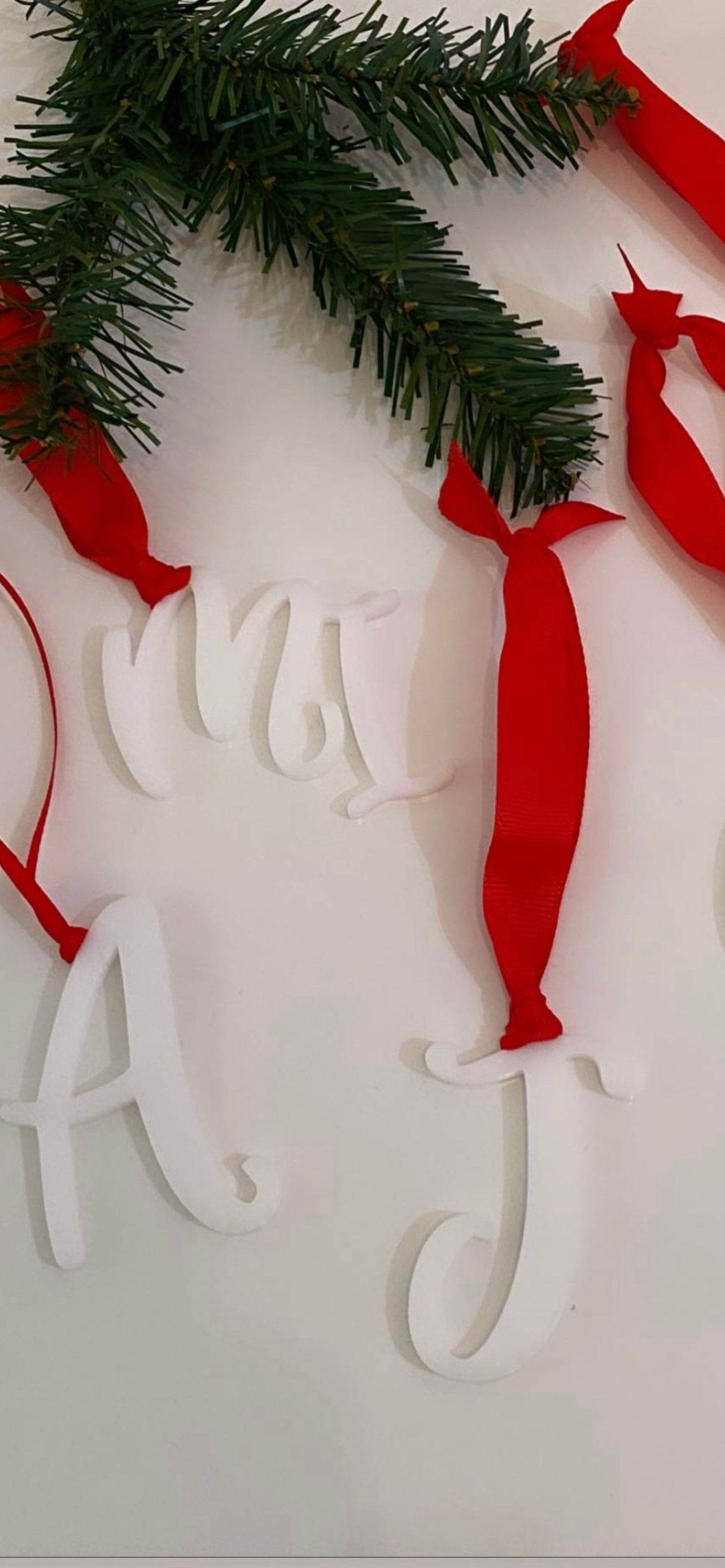 Christmas Ornament initial