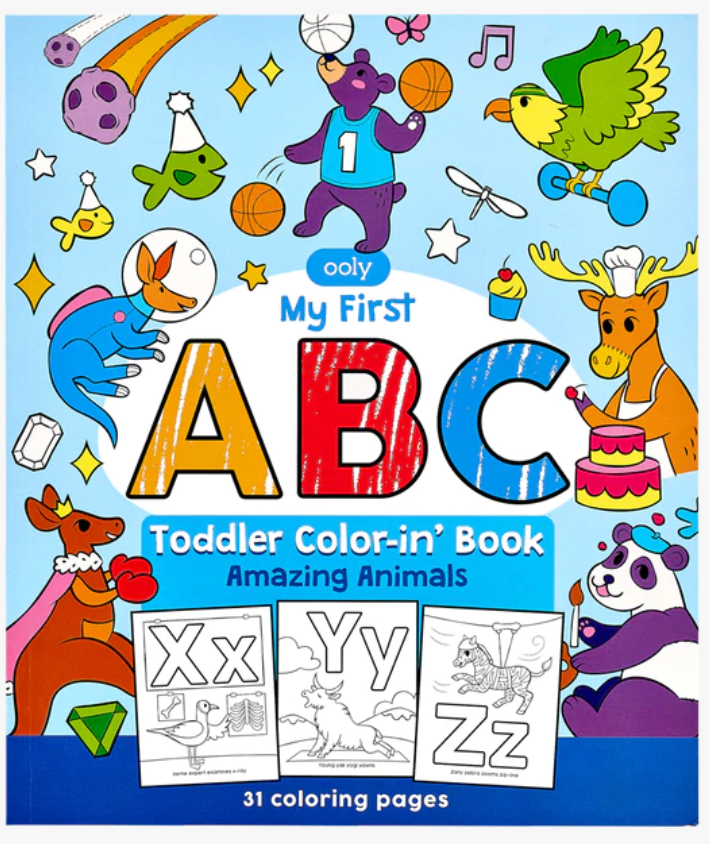 ABC: amazing animals toddler coloring book