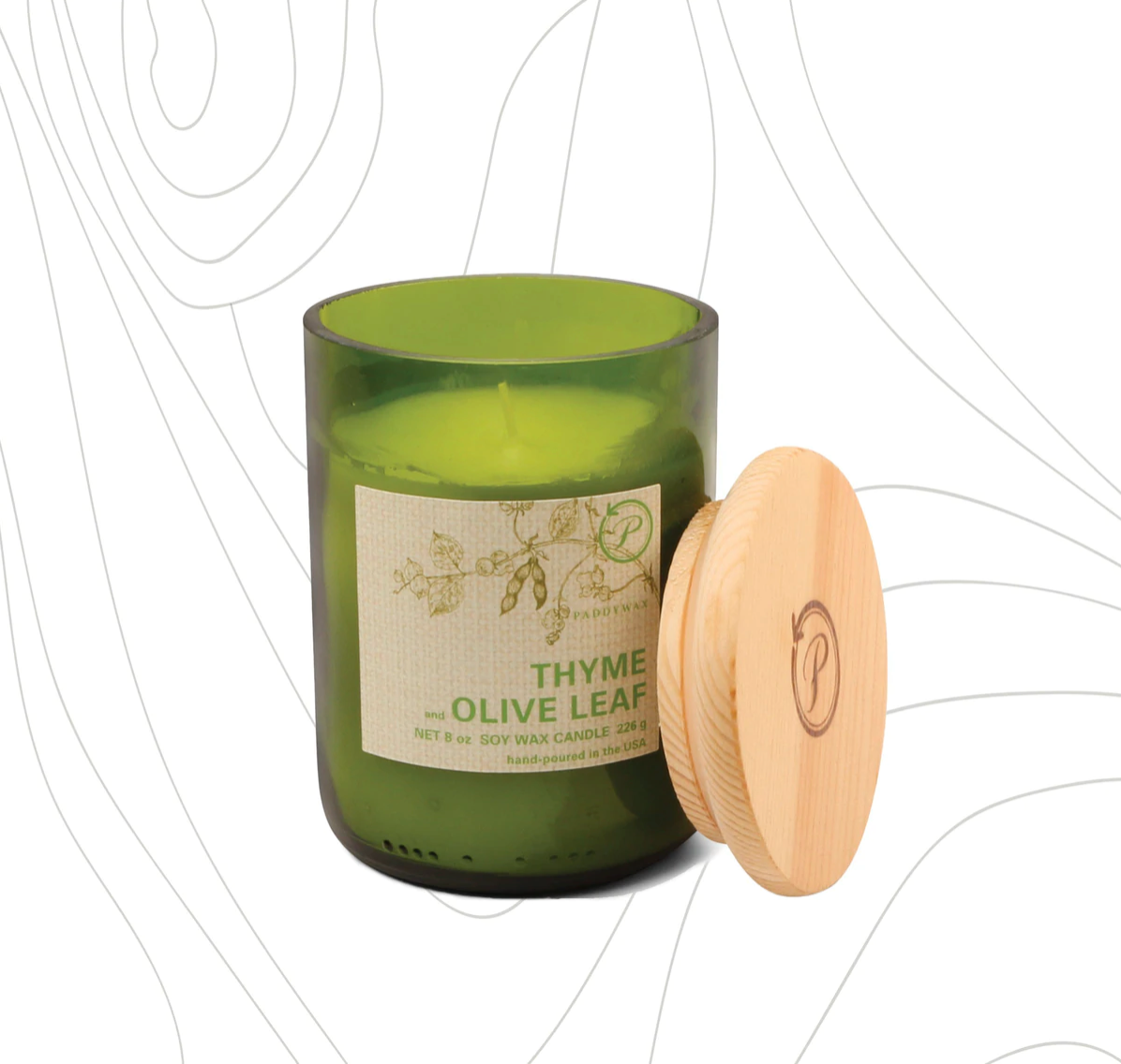 Eco 8 oz Candle - Thyme + Olive Leaf