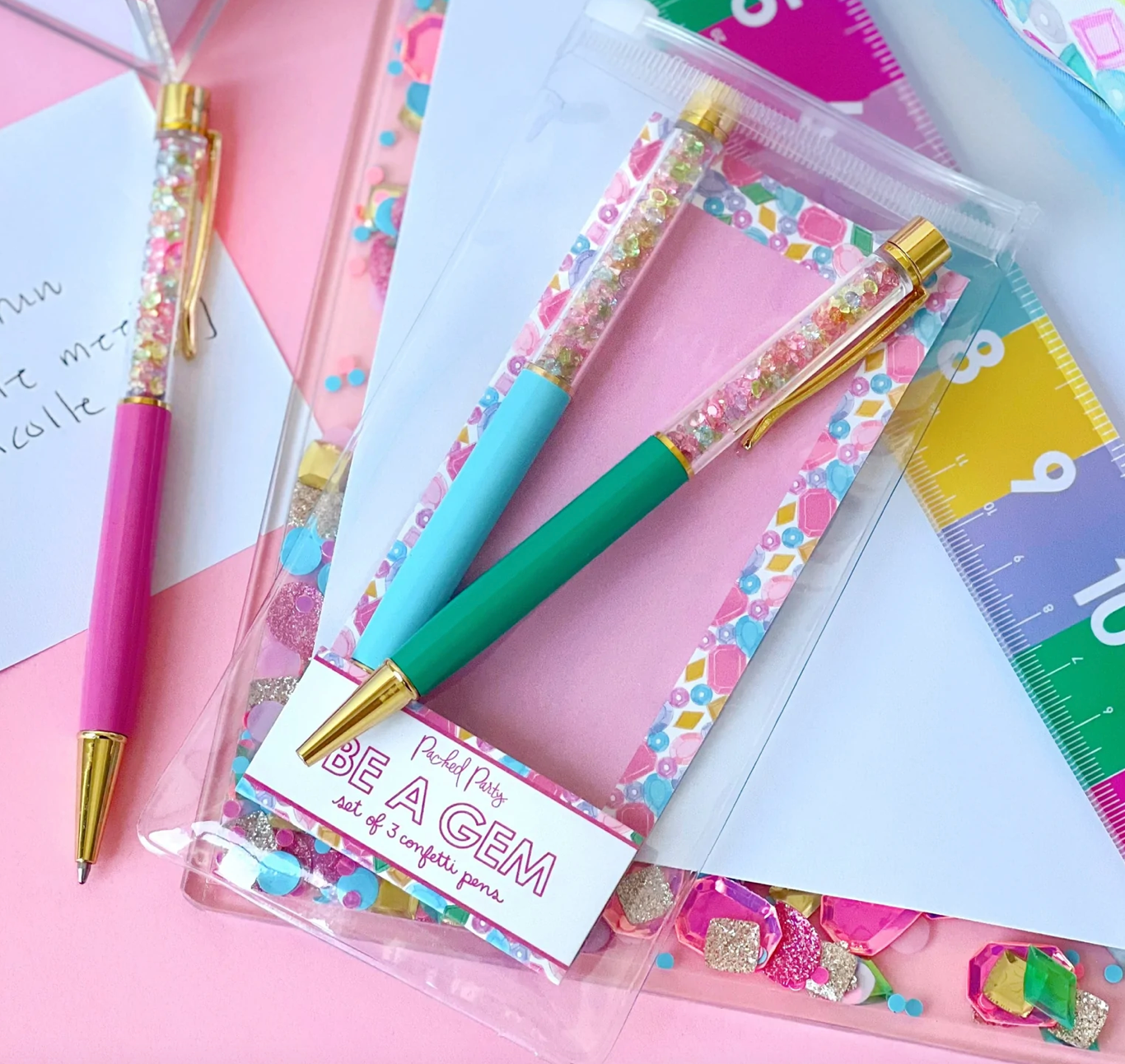 BE A GEM CONFETTI PEN SET