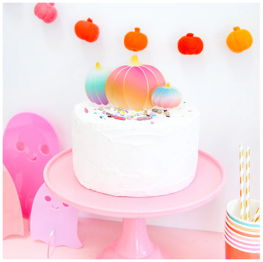 Gradient Pumpkins Acrylic Cake Topper