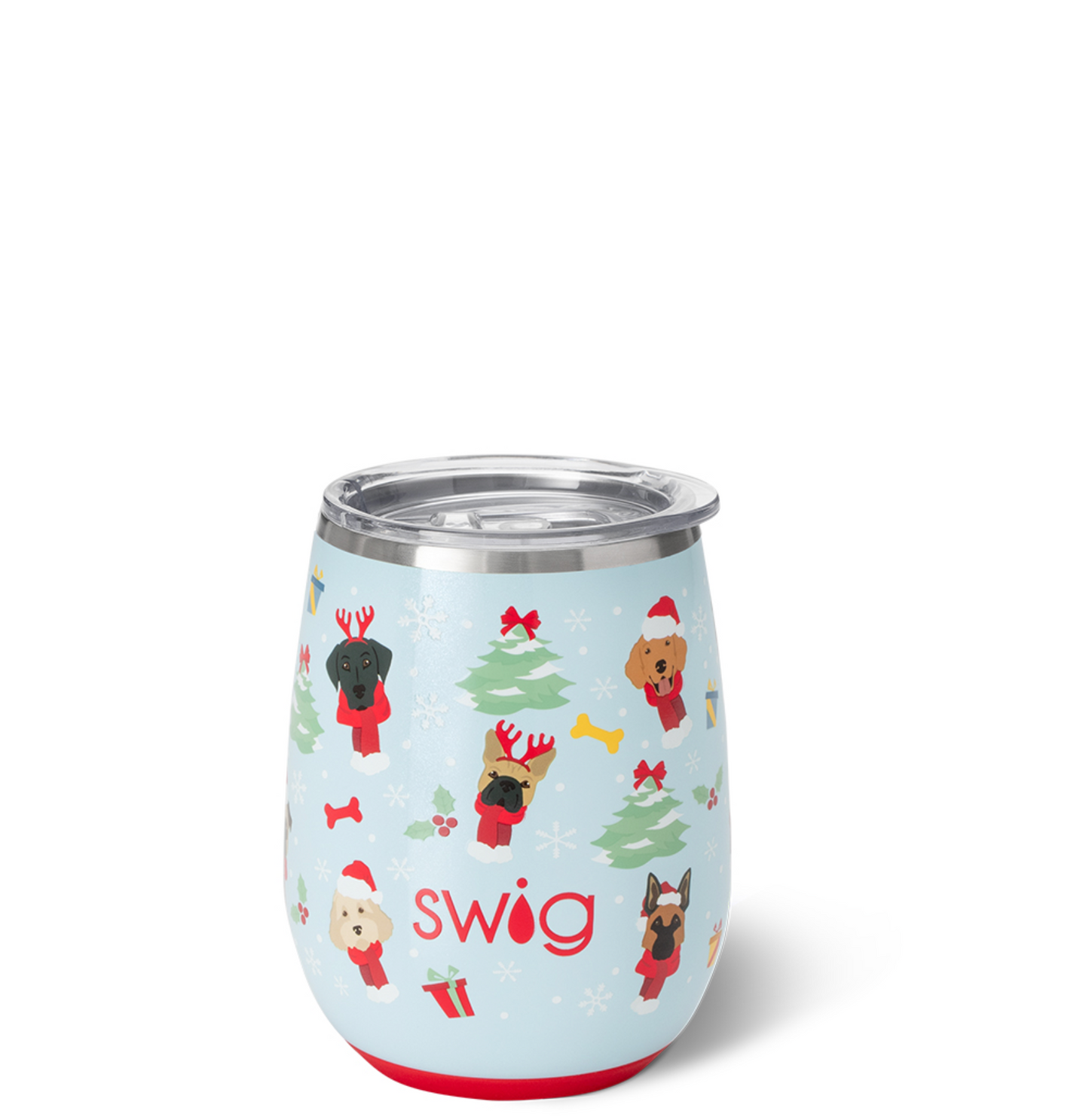 Santa Paws Stemless Wine Cup